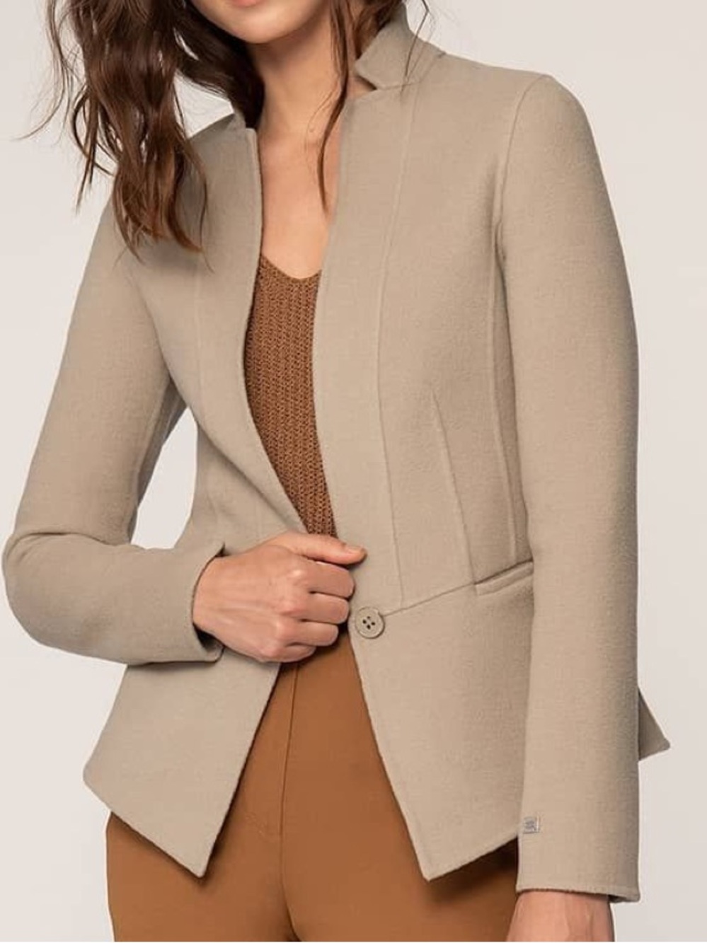 Soia & Kyo Malou Wool Blazer - Almond, Medium